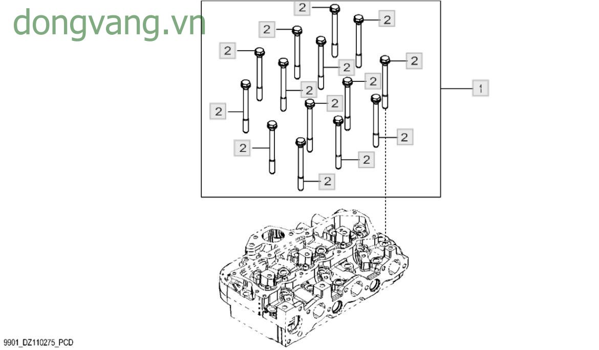 9901 Bộ bu-lông đầu xy-lanh - ST916076
